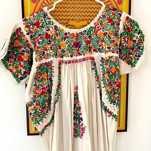 Vintage, traditional Mexican fiesta dress
